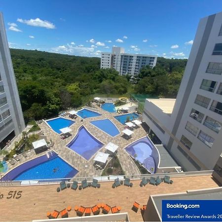 Flat Park Veredas com Vista Piscina Frigobar e Fogão Rio Quente Exterior foto