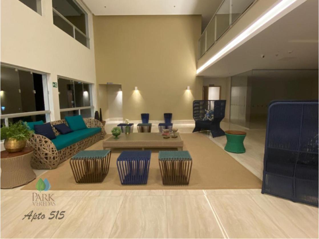 Flat Park Veredas com Vista Piscina Frigobar e Fogão Rio Quente Exterior foto