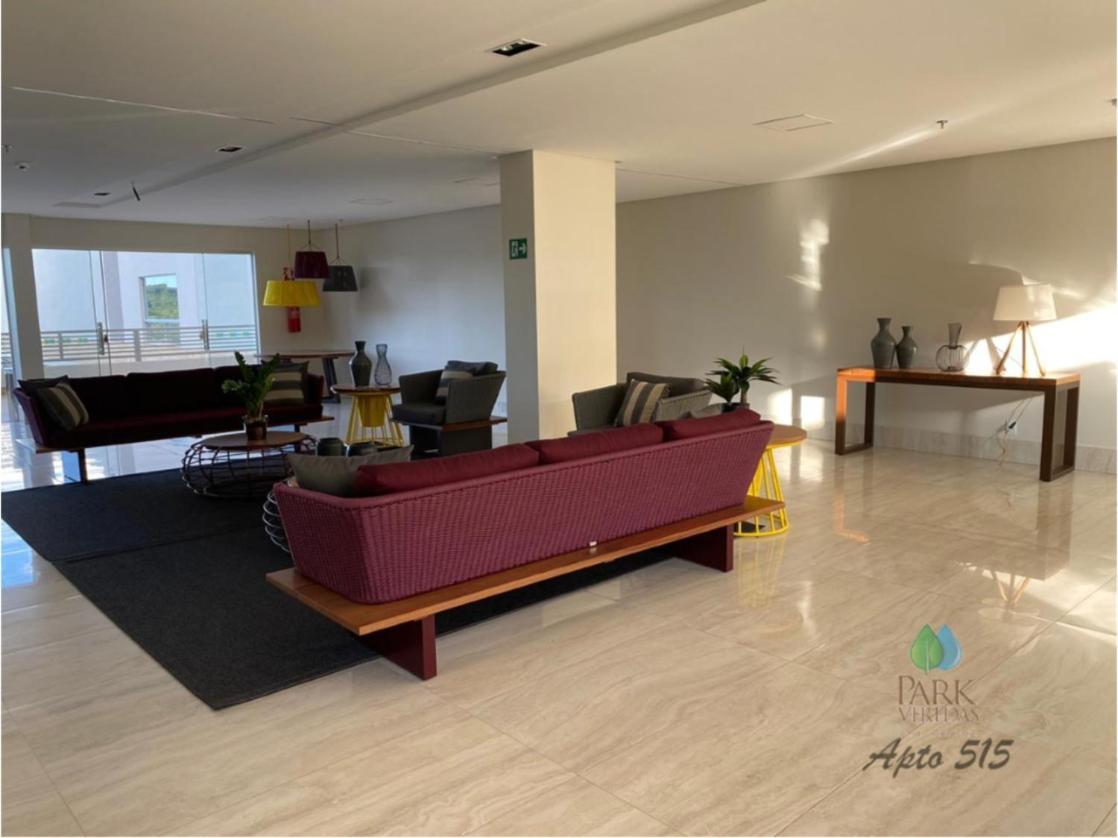 Flat Park Veredas com Vista Piscina Frigobar e Fogão Rio Quente Exterior foto